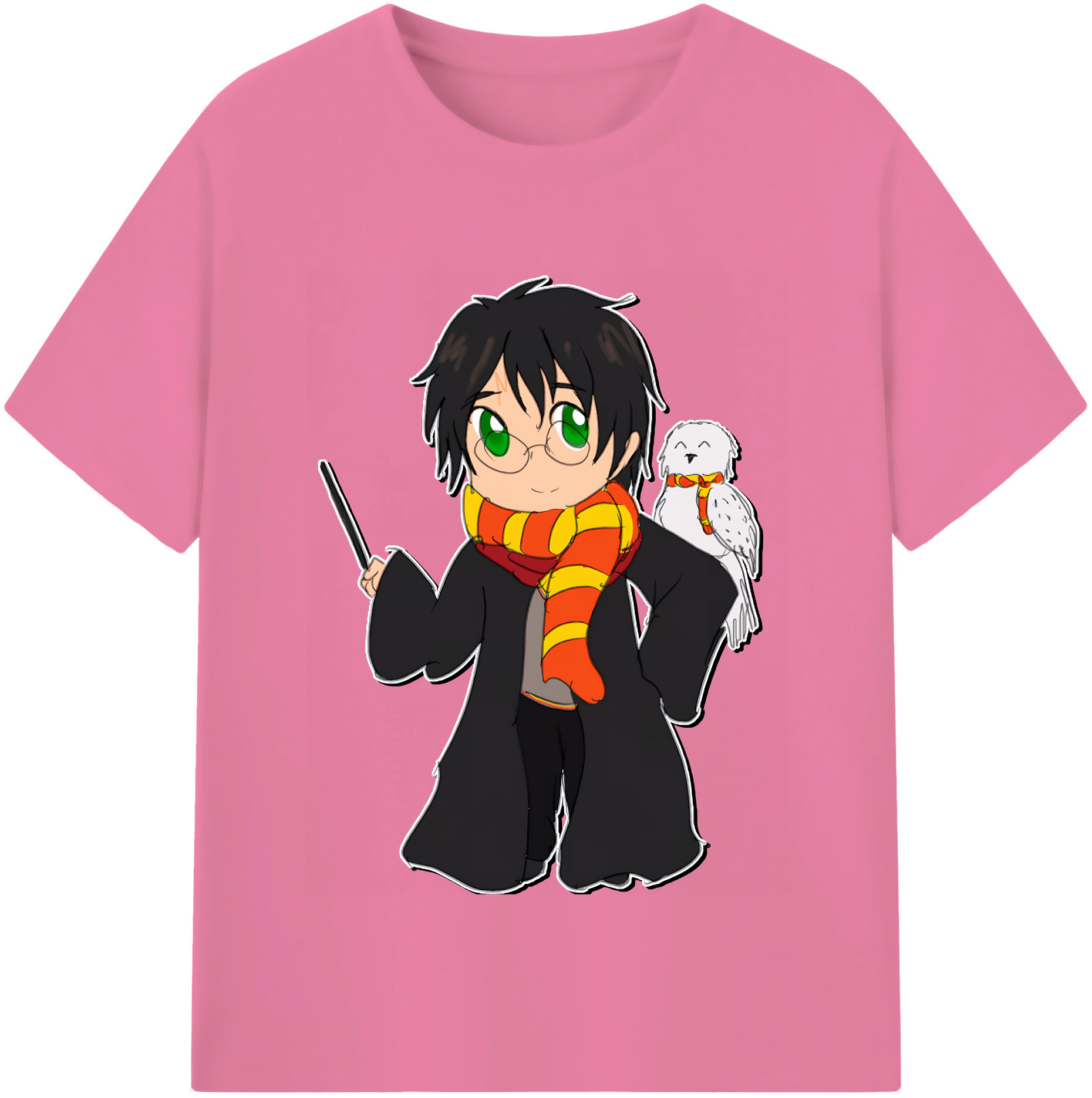 （画像用） Harry Potter ハリー・ポッターシリーズ 綿100％半袖Tシャツ（フロントプリント）